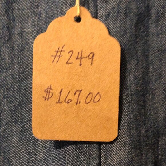 Vilagallo Midi Chambray Dress With Removable Mink Collar NEW WITH TAGS 3… - Picture 7 of 7